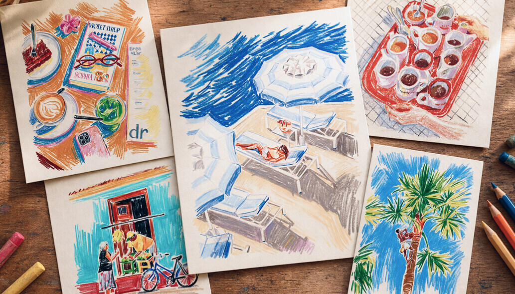 Colorful illustrated memories